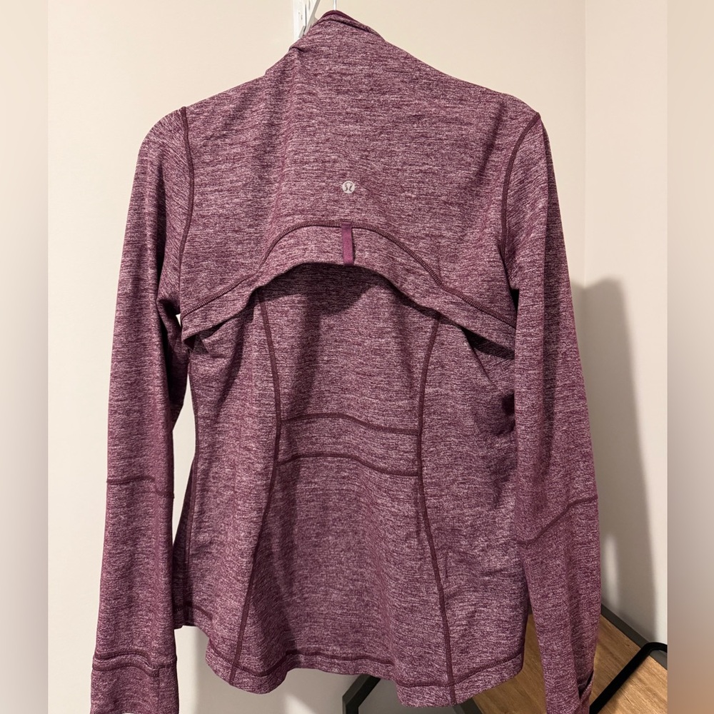 Lululemon Women’s Define Jacket Size 12 Heathered Wine Burgundy Plum - Picture 4 of 4